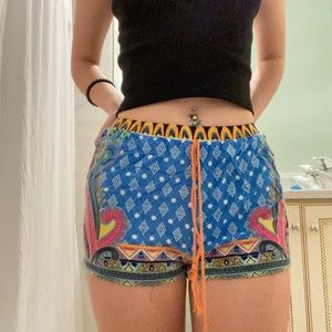 Flying Tomato Blue Patterned shorts